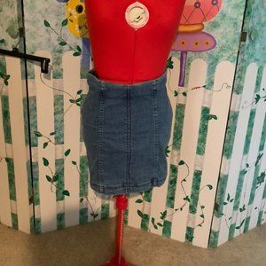 Free People Stretchy Denim Skirt